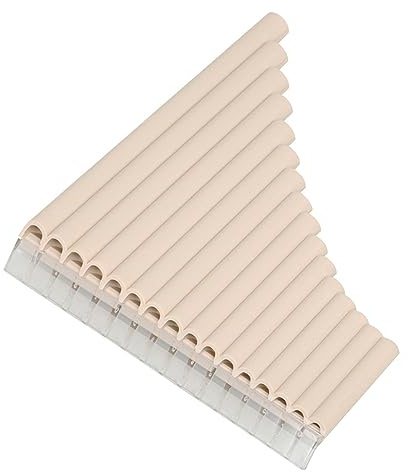 Kisangel Panflöte in C-dur Holzblasinstrument für Anfänger mit Aufbewahrungstasche und Notenbuch Inklusive