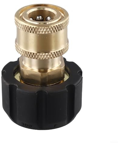 Fauhapyway Adaptateur professionnel à connexion rapide M22 pour nettoyeur haute pression Connecteur femelle en acier inoxydable Construction en laiton 5000 PSI Compatible (1/4)