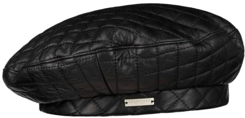 Seeberger Quilted Lederbaske Baske Baskenmütze Damenbaske Damen - mit Futter Herbst-Winter Winter