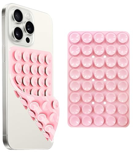 HAMKU Ventosa Per Telefonoventose In Silicone,Supporto Quadrato a Ventosa,Cellulare Su Un Lato In Silicone,Adatto Per Telefoni Cellulari,Power Bank e Guida
