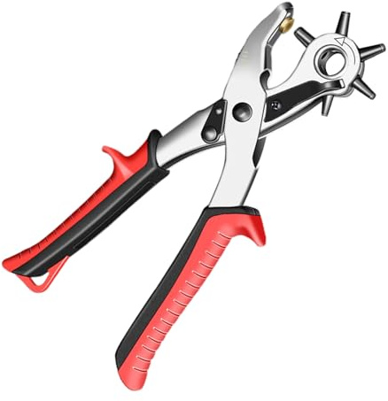 Sello de cuero – Herramienta de fabricación de ojales para cinturón | 360 grados – Pinzas giratorias para sillas, pulseras de telas, cadenas para perros y principiantes