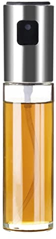 Pulvérisateur d'huile pour la cuisson à brume fine - Flacons pulvérisateurs en verre rechargeables - Bouteille de voyage portable - Buse vide en acier inoxydable - Distribution uniforme - Pour cuisine