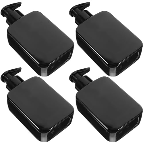 Angoily Lot de 4 Flacons-Pompes Vides 150 ML en Pet pour Lotion Shampoing et Gel Flacons Rechargeables Compacts pour Voyage et Soins Quotidiens