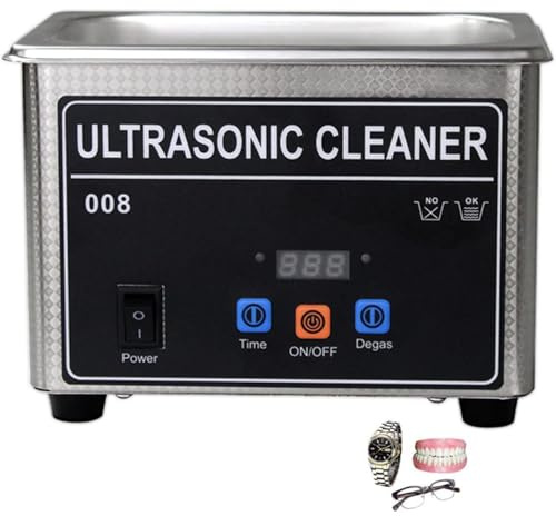 Nettoyeur à ultrasons 800 ml, 60 W, appareil professionnel en acier inoxydable pour bijoux, bagues, lunettes et prothèses dentaires - Solution de nettoyage puissante