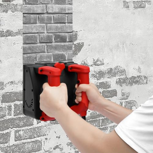 Rabot mural électrique 1200 W, 16 cm, avec 26 lames en tungstène, réglage de la profondeur de 1 à 4 mm, 1000-4000 tr/min, grattoir mural électrique pour plâtre et peinture, raccord d'aspirateur, rouge