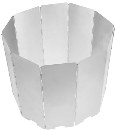 Veemoon Faltbarer Propan Windschutz aus Aluminiumlegierung für Terrassenheizer Hitzefokussierender Reflektor Stabiler Schutz für Outdoor Gasstrahler Kompakt für Garten und Camping