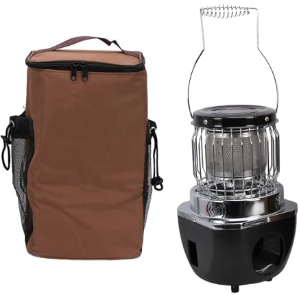JTLB Tragbarer Gasheizofen, Leichter Aluminium-Dual-Use-Außenheizer Zum Kochen von Camping-Picknicks, mit Praktischer Aufbewahrungstasche