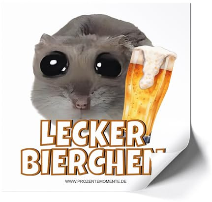 Lecker Bierchen Sticker - Malle Aufkleber, für Festival oder Ballermann, witzige Sticker Sets für Party, Trinkspiel, JGA, Urlaub, Mallorca Sticker Set Accessoires lustig | 100 Stück