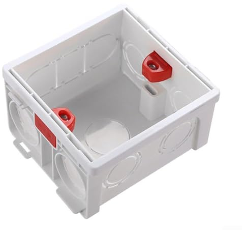 AIKEOU 86 mm Unterputzdose für Innenmontage, verstecktes Design, Weiß/Blau/Rot (Weiß)