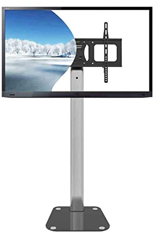 Supporto da pavimento per TV a schermo piatto da 32 a 70 pollici, girevole in altezza regolabile, compatibile con schermi LCD, LED, OLED e plasma