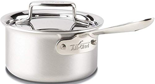 All-Clad D5 5-lagige, gebürstete Edelstahl-Saucenpfanne, 1,5 l, Induktionsherd, ofenfest, 600 F, Töpfe und Pfannen, Kochgeschirr, Silber | Das Upgrade für besonders gleichmäßige Hitze, professionell, gebürsteter Edelstahl, induktionsgeeignet, ofenfest bis 250 °C