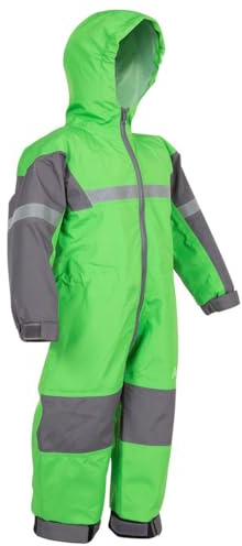 OAKI Rain and Trail Suits - The Ultimate Kids & Toddler Rain Suit for Boys & Girls - Perfect Muddy Buddy Rain Overalls Toddler - Tough & Durable Rain Suits Classic Green, 8-9