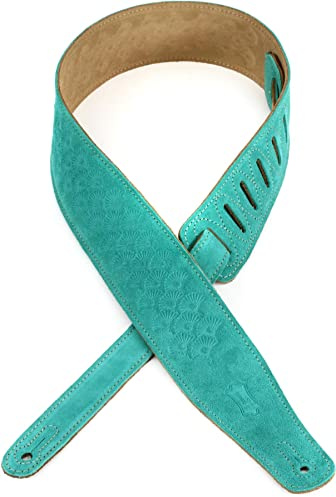 Levy's Leathers MS26DE-SEA Gitarrengurt aus Wildleder, 6,3 cm, Pusteblumen-Design, Meeresschaum