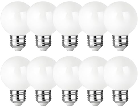 Warmweiß G60 Deko Glühbirne Lichterkette Bunte Leuchtmittel E27 Led Globo Kugel Glühbirnen 2W, Energiesparend Langlebig Farbige Lichterketten Für Zimmer, Weihnachten Baum, Party Nachtlichter, 10 stück