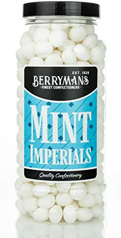 Original Mint Imperials Retro Sweets Gift Jar By Berrymans Sweet Shop - Classic Sweets, Traditional Taste.