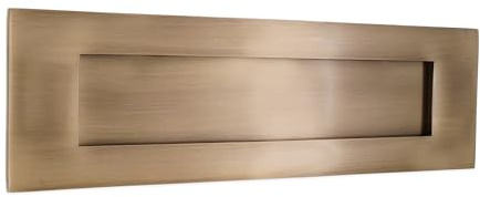 Infinity Decor Briefschlitz im viktorianischen Stil, 250 mm, gefedert, aus antikem Messing, ideal für Innen- und Außentüren