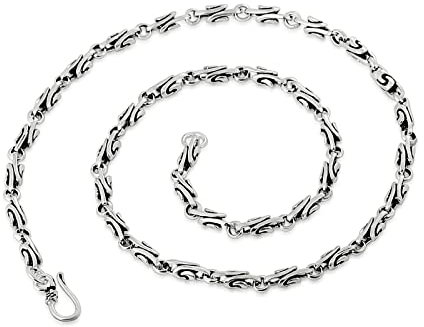 Bishilin Partnerkette Herren Kette 65CM, 4MM Liebe Knot Gliederkette mit Hakenverschluss Halskette Silber 925 ohne Anhänger Partnerkette