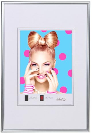 Bilderrahmen Kunststoff Lifestyle Foto Rahmen Collage Wanddeko Poster Photo Style: Farbe: Silber | Format: 50x70