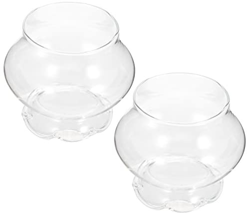 2st Lampenschirm Aus Glas Kugeln Für Petroleumlampen Schornstein Öllampenschirm Laternenöl Windlicht Schornstein ?llampe Glaszylinder Kleines Öl - Lampe Großer Mund Die Glühbirne