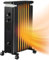 GOPLUS Ölradiator mit 3 Heizstufen, 5-35℃, elektrischer Heizkörper mit 7 Rippen, doppeltem Sicherheitsschutz, Elektroheizer mit Handtuchhalter, 500 W (Schwarz, 7 Rippen)