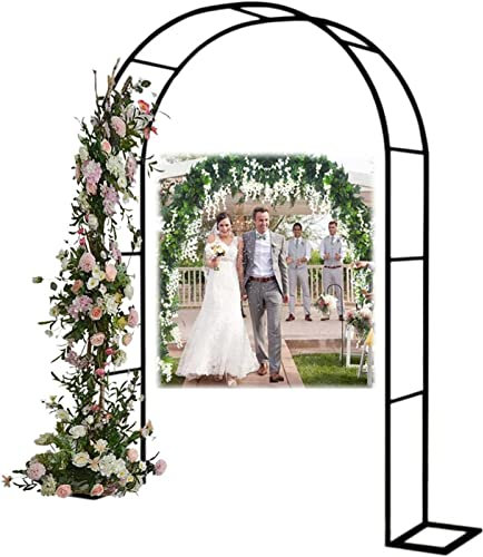 Arche Jardin Aluminium Largeur, Arche À Rosiers Métal, Filet À Plantes Grimpantes, Filet de Treillis, pour Récolte de Concombres, Légume, Vignes, Plantes Grimpantes,180x220x40CM