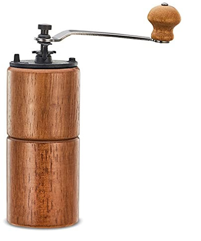 TONONE Manuelle Kaffeemühle – Grat-Kaffeemühle – Handkaffeemühle aus Holz mit Gusseisengrat – Manuelle Kaffeemühle – Grat-Kaffeemühle (Color : Brown)