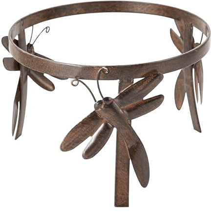Topadorn Gartenkugel-Ständer aus Stahl, Metallständer für 25,4 cm oder 30,5 cm große Globen, Outdoor-Dekoration, Libelle