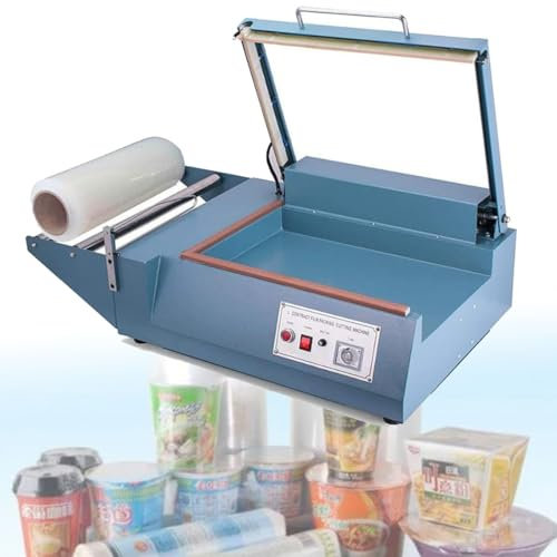 Sealing Machine 1000W L-Type Heat Shrink Wrap Sealing Machine L-Bar Sealer Cutter Packing Machine, for PP and PE Plastic Bag Sealing Machine