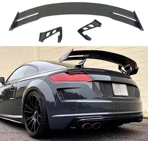 HIPATU Spoiler Posteriore per Bagagliaio Auto in Vera Fibra di Carbonio per Audi TT S RS V8 V10, Spoiler Posteriori a Labbro Alettone Posteriore Auto Accessori