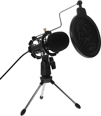 Housoutil Microphone De Jeu pour Pc Microphone à Condensateur De Enregistrement Vidéo Et Podcasting pour Ordinateur De Bureau Et Portable Conférence