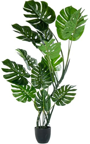Planta Artificial Monstera de PU en Verde 20x20x170 cm