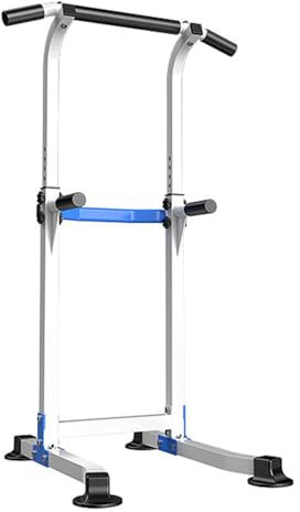 LYUCAYHQ Klimmzugstange Freistehend, Stehende Power Rack, 165–210 cm Höhenverstellbar, Kraftturm, Heimfitnessgerät, 200 Kg Tragkraft(White)