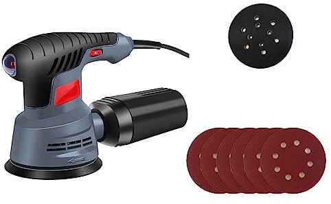 Smerigliatrice da banco, levigatrice a nastro, Smerigliatrice a velocità variabile con funzione di rimozione della polvere for levigatrice elettrica a orbita casuale da 400 W con carta vetrata da 125