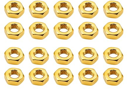 M3 Sechskantmutter DIN934 Titan Nitrid Beschichtung gold 20 Stück - rcbay | Stahlmuttern mit TiN Beschichtung