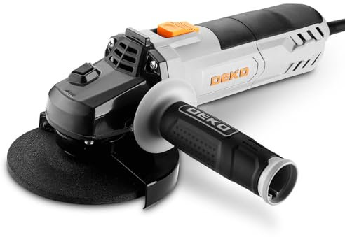 Smerigliatrice Angolare: DEKOPRO 125 mm 900W smerigliatrice angolare elettrica con cavo, moletta elettrica, Velocità 12.000 RPM, per lucidatura e smerigliatura, manico corto