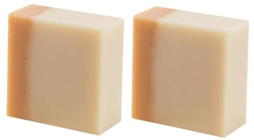 Ipetboom 2 Piezas Jabon Hecho a Mano Jabón En Barra Natural Para Mujer Barra De Jabón Natural Jabones De Baño Hechos a Mano Jabones Caseros Barras De Ducha Jabon De Baño Miel Beige
