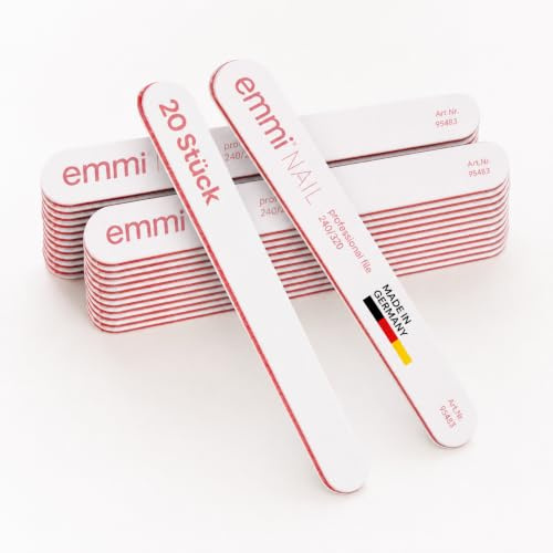Emmi-Nail Profi-Feile Professional File 240/320 – 20er Pack, Nagelfeilen für Nagelstudio & Zuhause, ideal für letzten Feinschliff & Naturnagel, doppelseitige Körnung, flexibler Kern & langlebig
