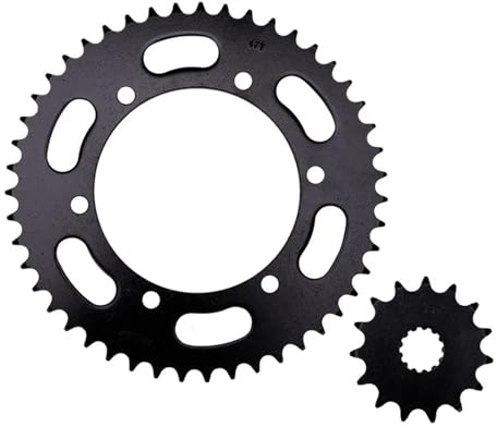 NKURTPC Moto Piñon Delantero Kit de Rueda Dentada de Cadena Delantera y Trasera para Yamaha FZ400 FZ 400, Accesorios de Motocicleta. Piñón Delantero Trasero