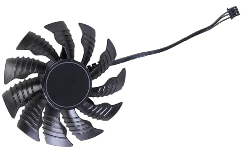 Yjcnelcr 80mm 3Pin PLA09215S12H DC12V 0.5A GPU Fan for GTX1650 1630 ITX Graphics Card Cooling