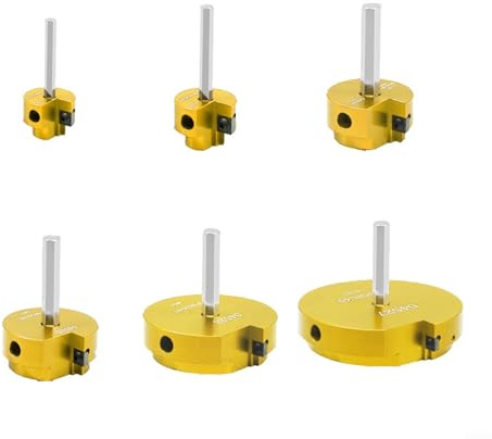 Kit de escariador de tubos de PVC con diseño equilibrado de doble hoja, 6 tamaños para tubos de PVC, CPVC y ABS, aleación de aluminio con inserciones de carburo para tareas de fontanería en caja de