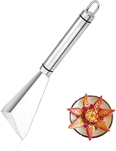 Stylebest Stainless Steel Fruit Carving Cutter, Triangular for DIY Platter Decoration with Durable Engraving Blades, for Vegetable Fruit (Figure)