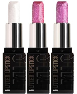 Rouge à Lèvres Pailleté 3 Pièces Brillant pour Lèvres | Rouge à Lèvres Brillant Pour Bureau, Maison, Soirée et
