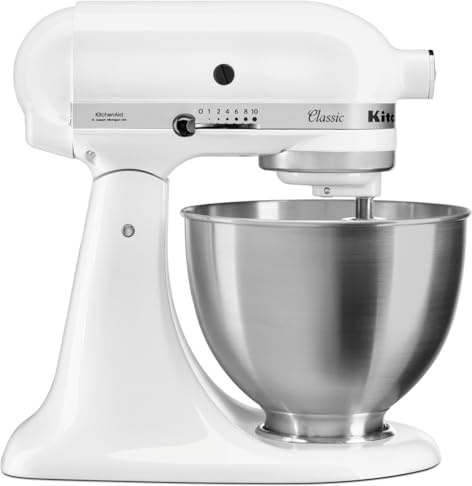 KitchenAid Artisan Robot Pâtissier Bol Relevable 4,3L Blanc porcelaine | Pétrit, mélange et fouette de grandes quantités ; bol de 4,3 L, structure tout métal et design iconique