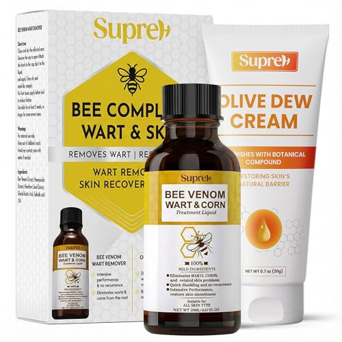 Bee Venom Wart Remover Kit: Verruca Treatment Wart Removal for Plantar Wart and Common Wart 2 in 1