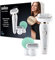 Braun Silk-épil 9 Flex Epilator, Flexible Head for Easier Hair Removal with Ladies Electric Shaver and Trimmer, Gifts for Women, UK 2 Pin Plug, 9-020, White/Gold