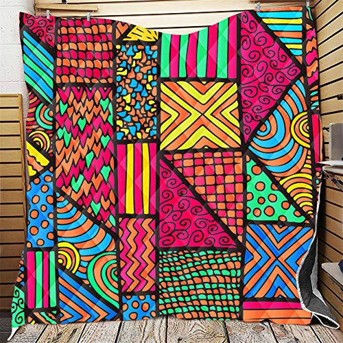 FANSU Tagesdecke Bettüberwurf Steppdecke Mikrofaser Doppelbett Einselbetten Tagesdecken Gesteppt Bettwäsche Sofaüberwurf Wohndecke Stepp Gesteppter Quilt (Geometrie,150x200cm)