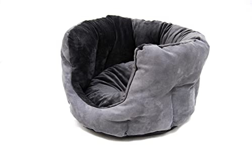 Lebon - Valentin - Kuscheliges Katzenbett Hundebett - Grau - Made IN EU