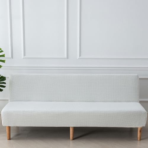 DOTBUY-SHOP Ohne Armlehne Sofahusse Stretch, Weich&Bequem Sofa Abdeckung, Sofa Überzug Armloser Möbel Protector (160-190cm,Beige)