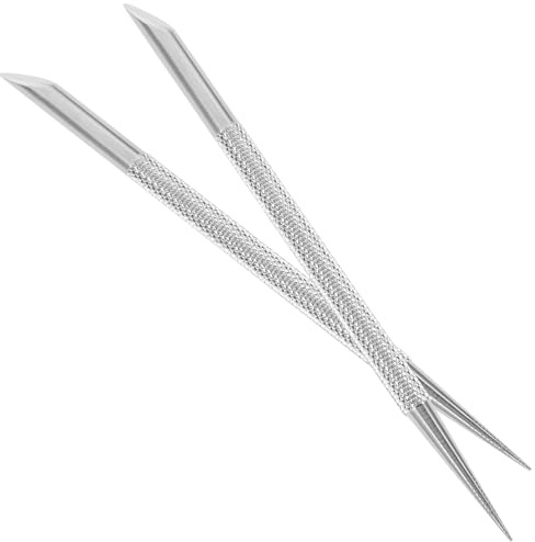 PACKOVE Strumenti Per Manicure 2 Pezzi Spingi Cuticole Per Unghie Naturale e Finte, Raschietto Per Smalto Doppia Testa, Per Uso Professionale e Personale, Cura Unghie Mani e Piedi