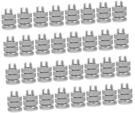 WATIIFUFU 32 Pieces Electric Fence Connectors Clamps Aluminium Alloy Split Bolt Wire Splice Clamps for High Voltage Farm and Garden Fencing Systems